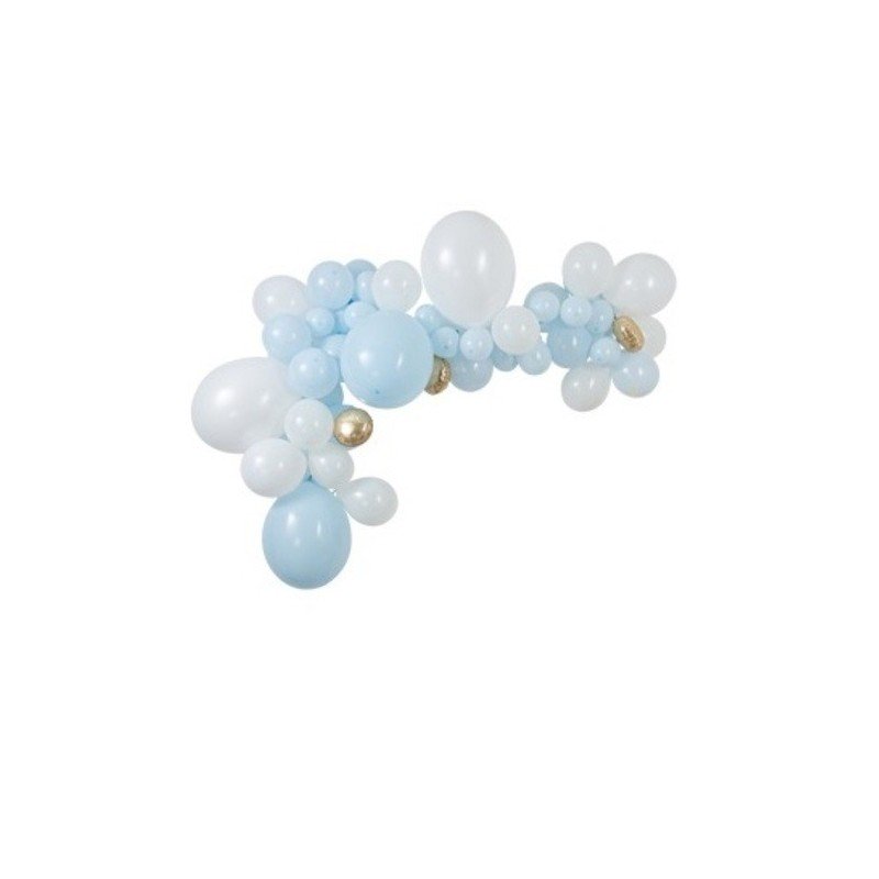 Kit arche de 57 ballons babyblue