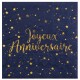 Serviettes en papier "Joyeux anniversaire" 12.5x12.5cm