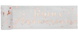 Runner da tavola "Joyeux Anniversaire" 28cmx3m.
