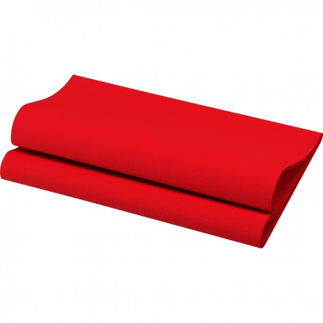 60 Serviettes Bio Dunisoft rouge, 40 x 40, 1/4