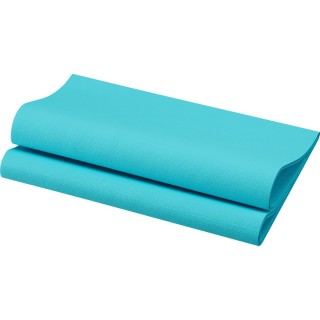 60 Dunisoft-Servietten, uni, mint blue,  40 x 40, 1/4