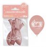 Sachet de  ballons métallisés joyeux anniversaire, Rose gold