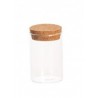 Provetta trasparente, vetro, tappo in sughero, Ø 4,5cm x 6cm Ht