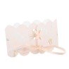 8 Ronds de serviette Boho blush et or 16cm x 4cm avec ruban satin blush