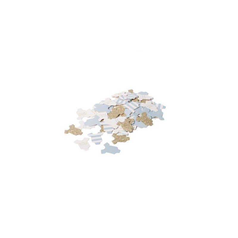 100 Body neonato coriandoli cielo, paillettes bianche e champagne 3cm