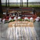 Landauto-Bausatz „Just Married“ aus Jute, Spitze, Leinen