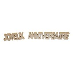 Déco de table en bois " Joyeux Anniversaire "