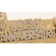 Tischdekoration "Joyeux Anniversaire" aus Holz, 3D, 2 Elemente 20 cm x 4 cm x 0,4 cm