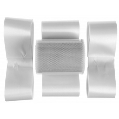 Kit mariage (1 bobine de ruban tulle, 4 petits noeuds polypro automatique