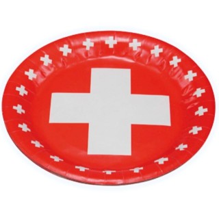 8 Piatti con croce svizzera Ø 23cm