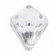 6 perline di nappa diamantate, forate, 2,2 x 2,8 cm