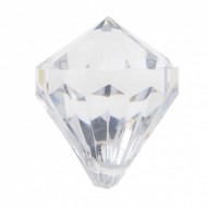 6 perline a forma di diamante, forate, 2,2 x 2,8 cm