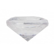 50 kleine transparente Diamanten, 1,2 x 0,7 cm