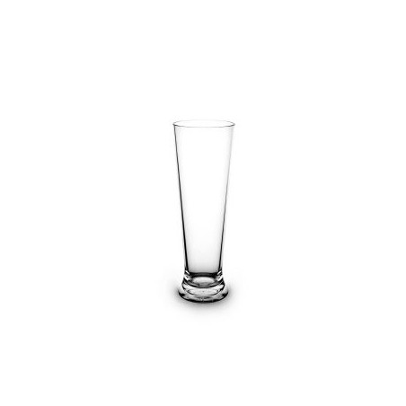 1 bicchiere da birra infrangibile e riutilizzabile, trasparente, 33cl