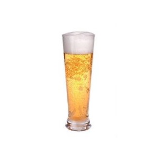 1 unzerbrechliches und wiederverwendbares Bierglas, transparent, 33cl