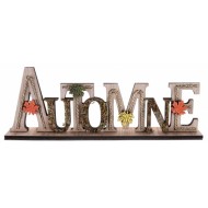 1 Décoration lettres automne. 39 x 5,5 x 11cm, en bois et mousse.