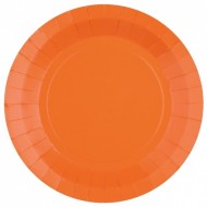 10 Piatti Rainbow in fibre naturali, Ø 22,5 cm, arancione