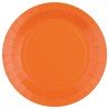 10 Assiettes Rainbow en fibres naturelles, Ø 22,5cm, orange