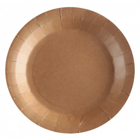 10 Assiettes Kraft, Ø 22,5cm