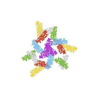 Coriandoli da tavola in carta multicolore "Vive la retraite"