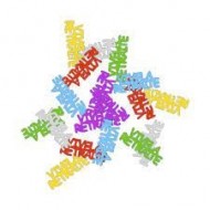 Confettis de table multicolore en papier "Vive la retraite"