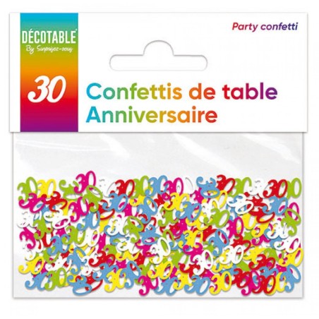 30 Jahre buntes Papiertischkonfetti