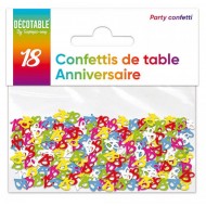 Confettis de table multicolore en papier 18 ans