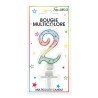 Candela numero 2 multicolore