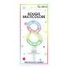 Candela numero 8 multicolore