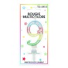 Bougie chiffre 9 multicolore