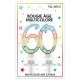 Bougie âge 60 ans multicolore