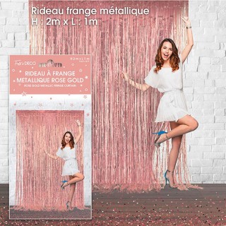 Metall-Fransenvorhang,  Roségold