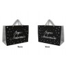 1 Sacchetto regalo medio "Joyeux Anniversaire"( buon compleanno) nero-argento