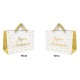 1 Sacchetto regalo medio "Joyeux Anniversaire" bianco - oro