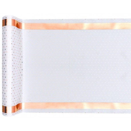 Chemin de table Passe partout, 28cm x 3m, blanc
