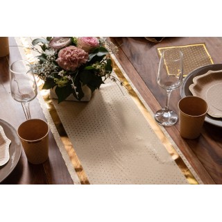 Chemin de table Passe partout, 28cm x 3m, blanc