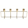 Portacandele per 4 candele, metallo, 33 x 8 x 11,5 cm