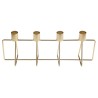 Porte-bougie pour 4 chandelles, métal, 33 x 8 x 11.5 cm