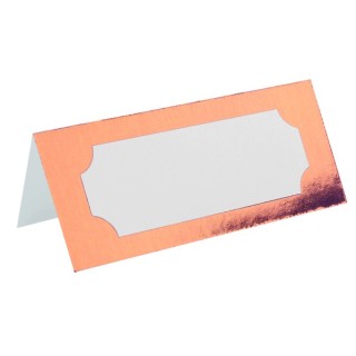 Marque-place rectangle métallisé  3 x 7 cm, sachet de 10 pièces