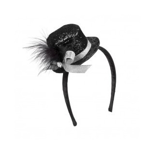 Minihut Stirnband Pailletten 6 Farben sort.