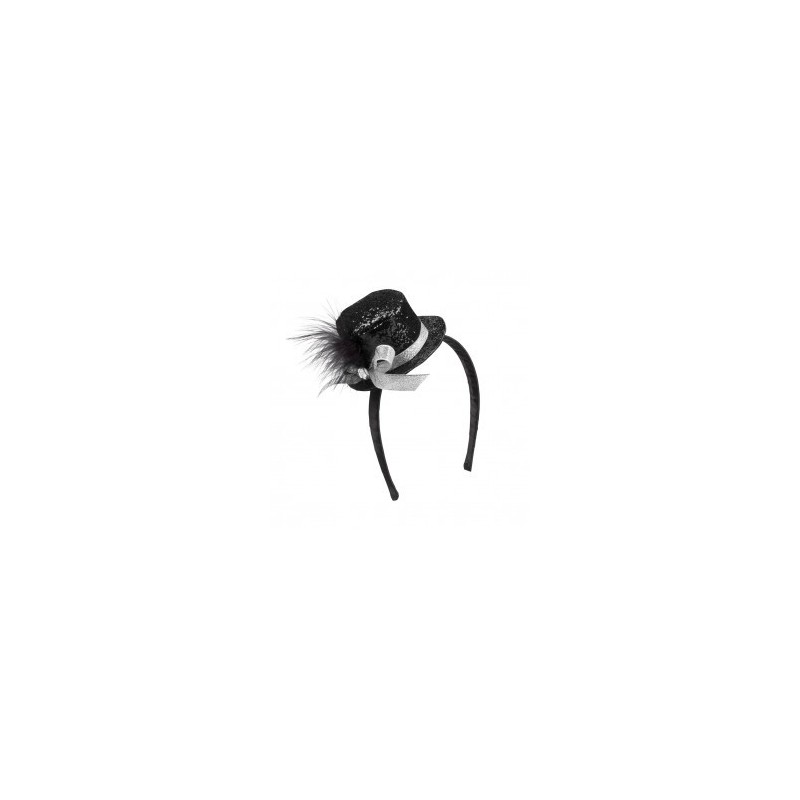 Minihut Stirnband Pailletten 6 Farben sort.