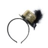 Serre tête mini chapeau paillettes 6 couleurs ass.