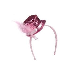 Minihut Stirnband Pailletten 6 Farben sort.