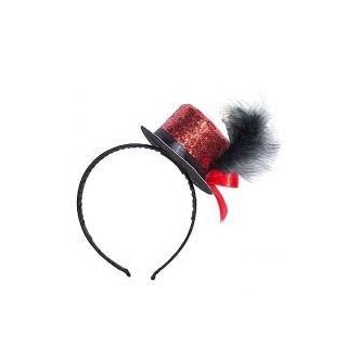 Mini cappello fascia paillettes 6 colori ass.