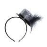 Serre tête mini chapeau paillettes 6 couleurs ass.