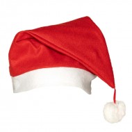 Cappello di Natale rosso con pompon bianco
