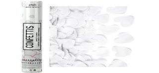 Konfettikanone 40 cm Weißes Herzpapier