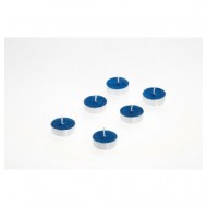 Set de 6 bougies réchaud bleu roi pailletées Ø 3,5cm