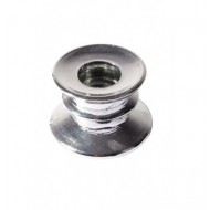 Bougeoir suède argent chrome Ø 4cm