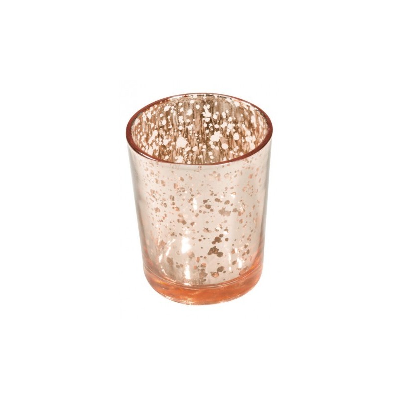 Bougeoir or rose métal. 5,5cm X 6,7cm